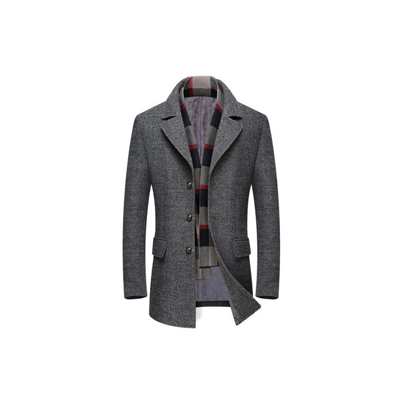 Slim Wool úlpa fyrir herra