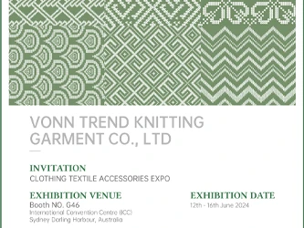 Vonn Trend Prjónaflíkur til að sýna nýjasta safnið á Textile Accessories Expo...