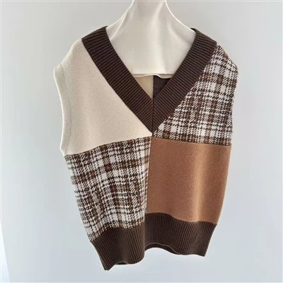 Hönnuður ull vneck peysur