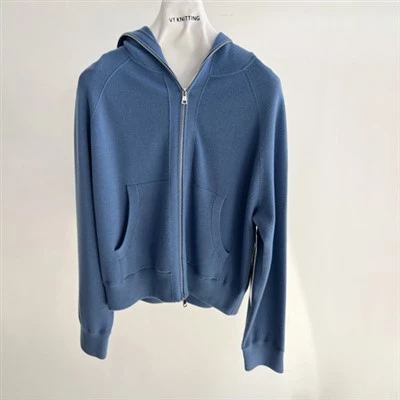 Navy Wool Cardigan konur