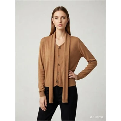 Basic Cashmere Blend Knit Boli fyrir konur